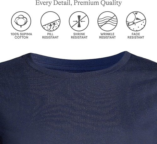 Lands' End Women's Supima Cotton Long Sleeve Crew Neck T-Shirt - Relaxed Fit, American-Grown