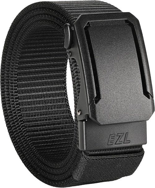 EZL Tactical Belt for Men - 1.5" Adjustable Nylon Web Duty Belt with Automatic Slide Buckle