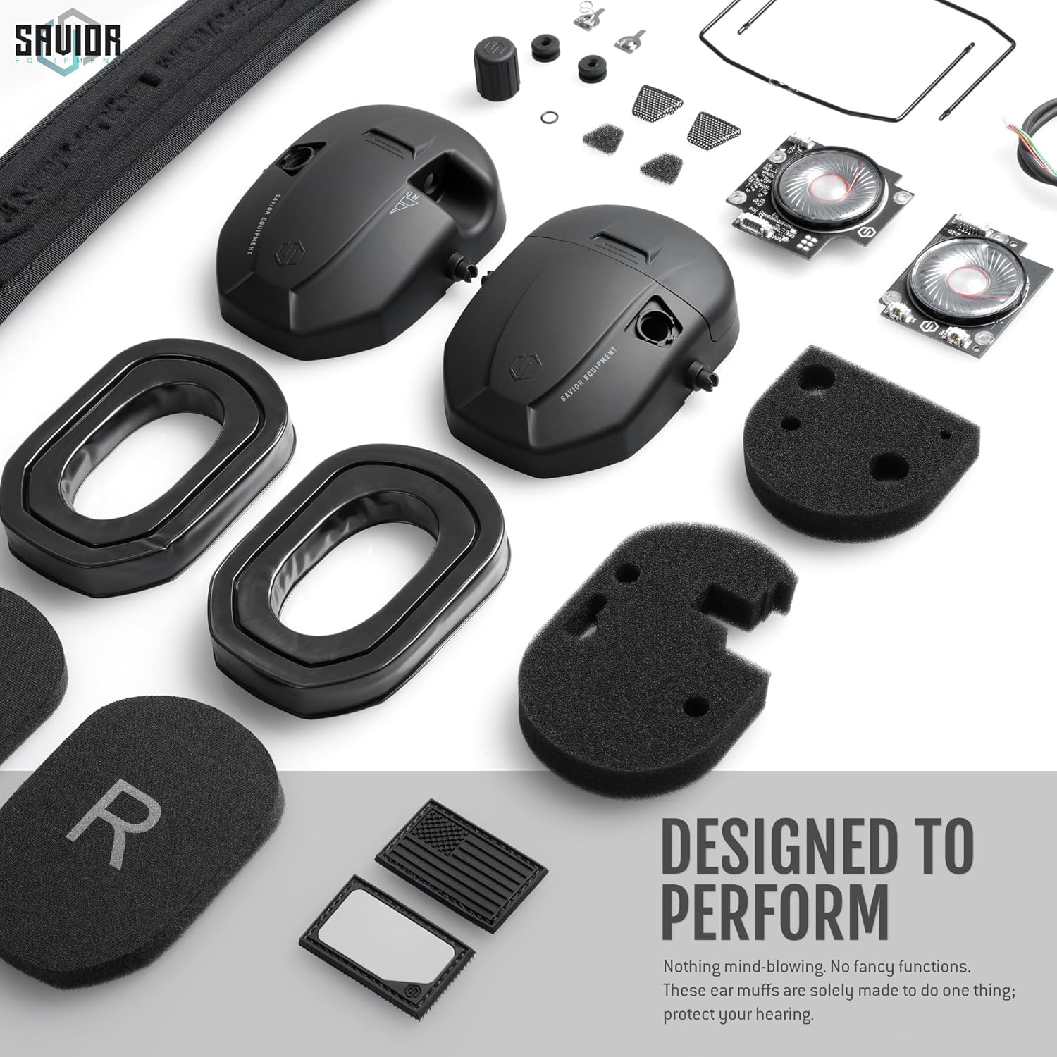 Savior Equipment Apollo Electronic Earmuffs - Noise Cancelling Headset with Gel Ear Pads, 24dB NRR