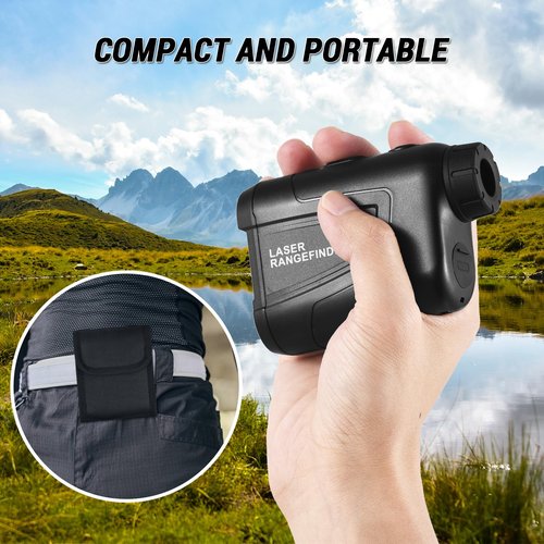 Lixada Golf Rangefinder 6X Magnification 600M / 800M/1000M USB Rechargeable Range Finder with Slope +90° Waterproof Hunting Measurement Monocular Telescope