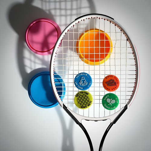 4 Pcs Spicy/Aggressive Reminder to Keep You On Your Tennis Game- Tennis Vibration Dampener,Racket Dampener to Reduce Vibration,Relieve Symptoms of Injury,The Best Tennis Gift for Every Player and Team