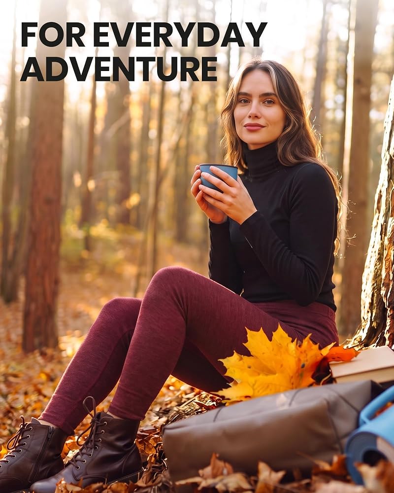Black 165 g/m² Lightweight Merino Wool Base Layer Women’s Leggings (Medium) - 100% Merino