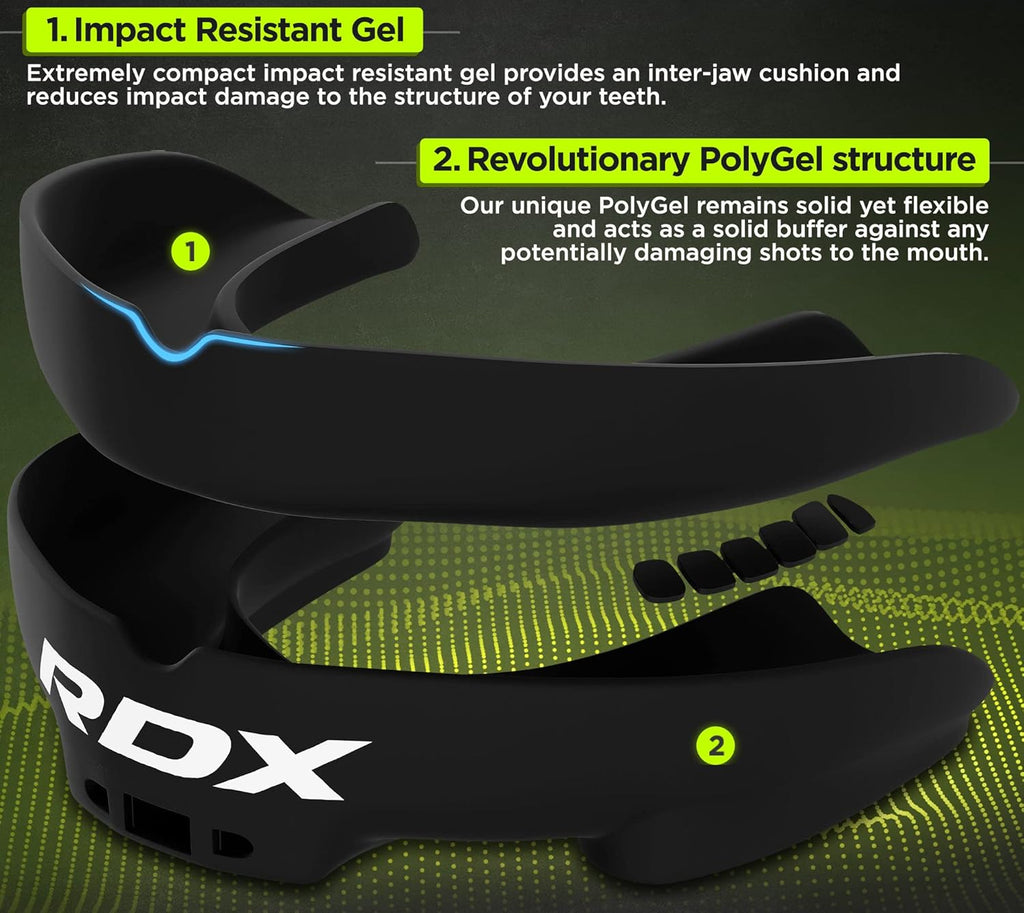 RDX Mouth Guard - Adult Gum Shield for Boxing, MMA, Kickboxing & More | Durable Jaw Protector with Case