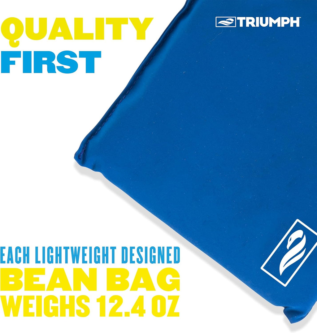Triumph Sports USA Classic Cornhole Bags - Eight 12.5oz Durable Bags with Convenient Carry Tub