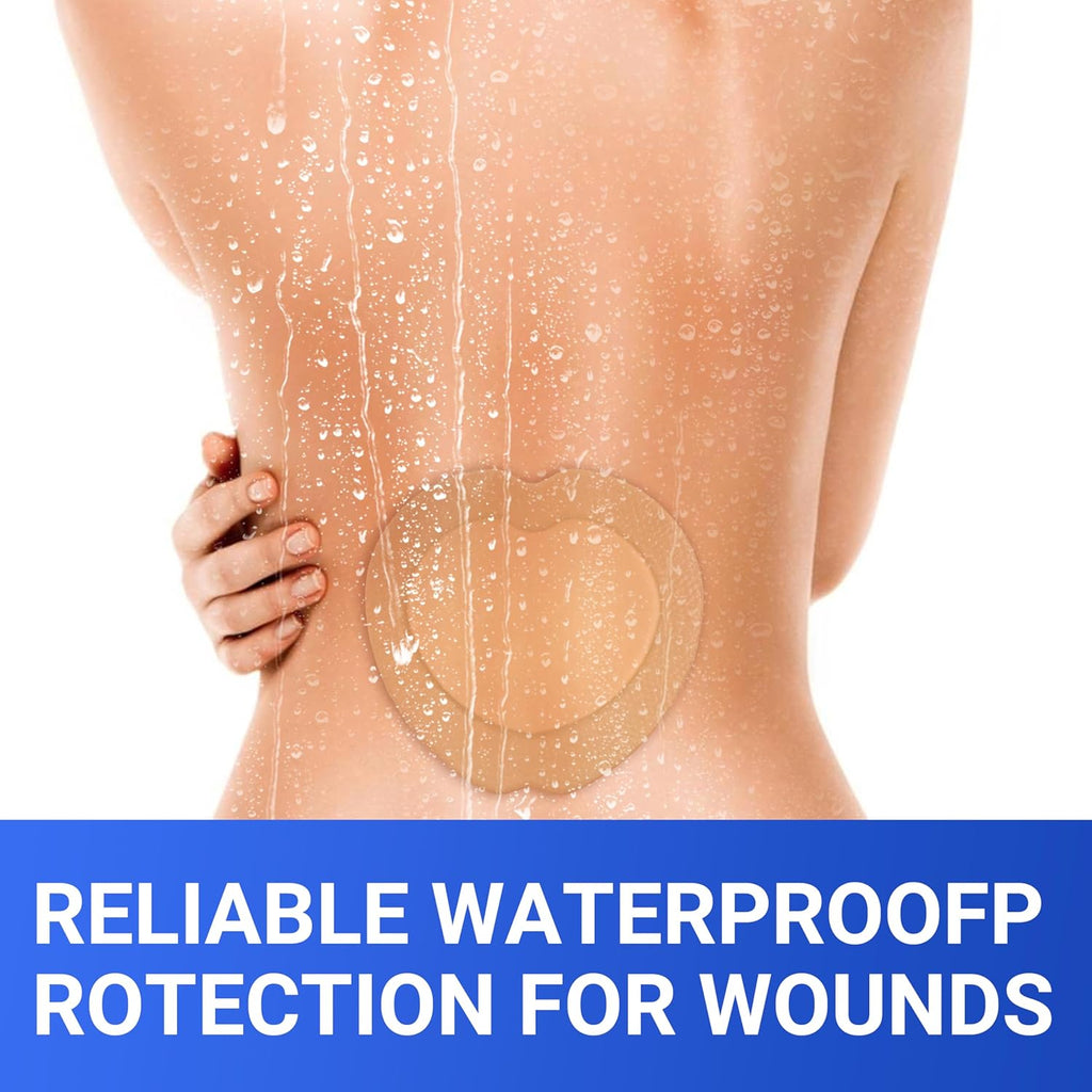 Skiennix Large Waterproof Bandages - Silicone Foam Dressings for Sensitive Skin | 7"x7", 10 PCS