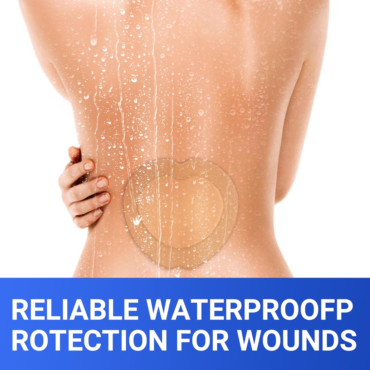 Skiennix Large Waterproof Bandages - Silicone Foam Dressings for Sensitive Skin | 7"x7", 10 PCS