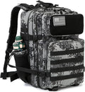 QT&QY Military Tactical Backpack - 25L/45L Molle Daypack for Men | Durable Hiking Rucksack with Bottle Holder