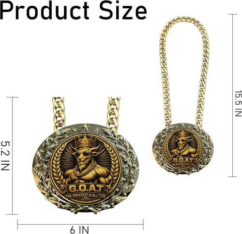 6" Muscle Goat Medal – Champion Sports Award for Football, Soccer & Basketball | Fun Trophy for All Ages