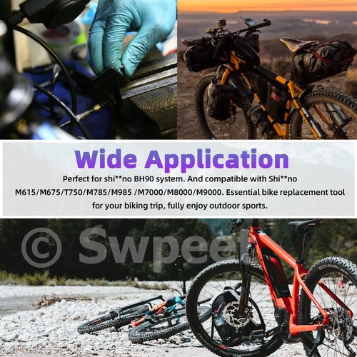 Swpeet 25Pcs 2500mm Bicycle Hydraulic Disc Brake Hose Kit with Insert Tool & Hose Cutter, BH59 Compatible, Black
