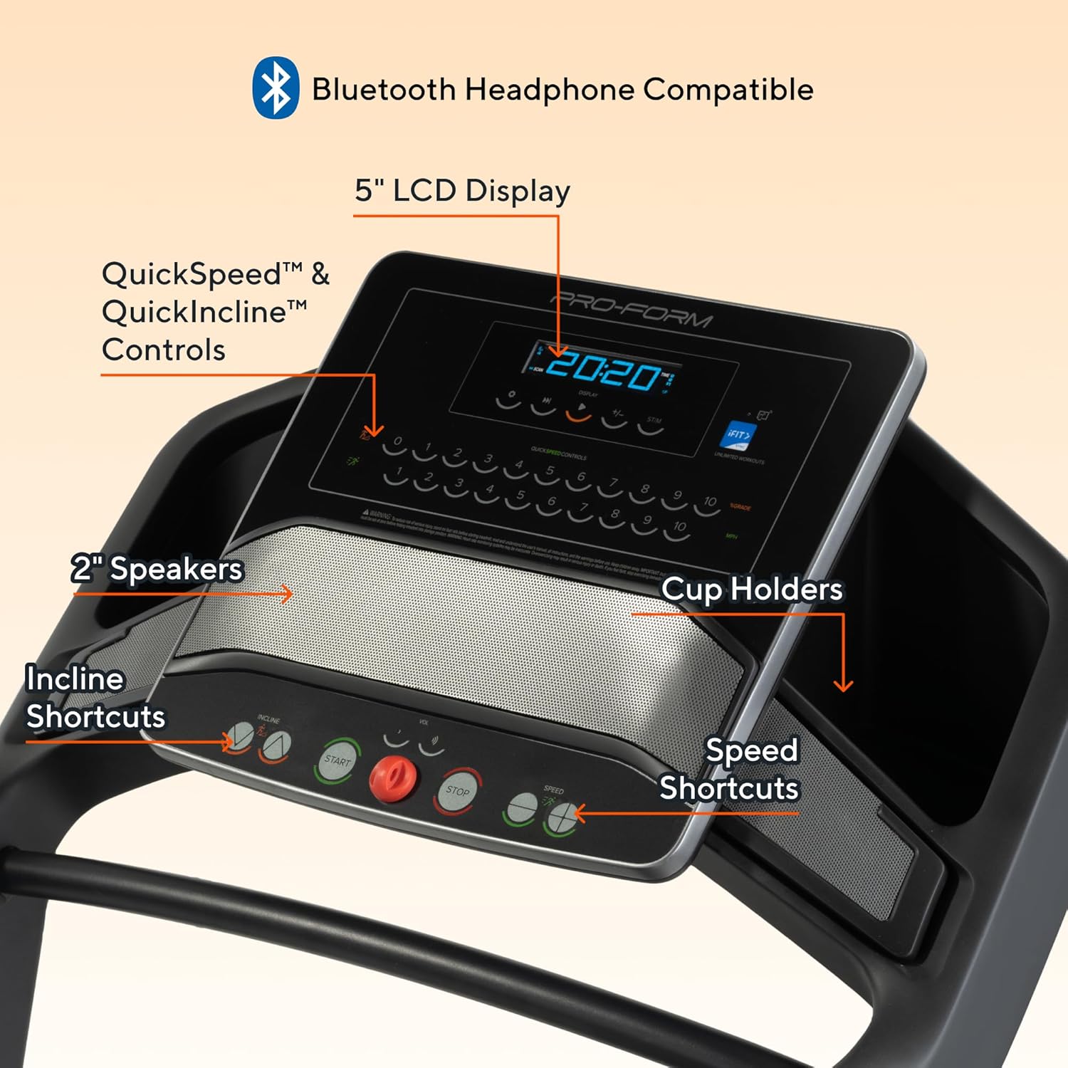 Proform Carbon Treadmills - Versatile Walking & Running Machine with Built-in Fan & SpaceSaver Design