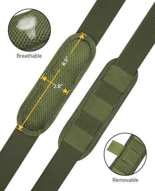 CVLIFE Two Point Rifle Sling - Adjustable Length with Removable Shoulder Pad & 2 Pack Swivels