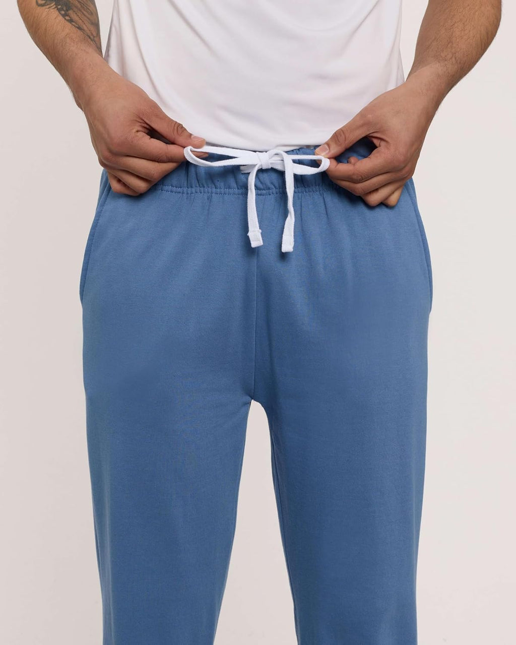 Real Essentials Men's Tech Fleece Sweatpants - 3 Pack with Pockets | Casual Open Bottom (Big & Tall Available)