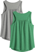 PINSPARK Women's Racerback Workout Tank Tops - Lightweight Sleeveless Athletic Shirts | 2 Pack S-3XL