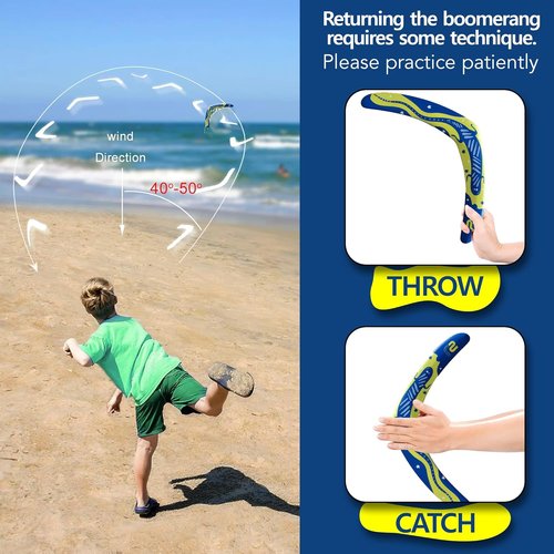 Boomerang | Fun & Easy-to-Throw Boomerangs for Adults & Kids - Soft Catching Easter Basket Gift