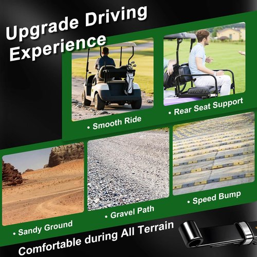 Cartalia Upgraded Heavy Duty Rear 4-Leaf Springs Kit for Club Car Precedent 2004-Up, Tempo & Onward 2017-Up Golf Cart Suspension with Bushings Sleeves U-Bolts Replace #102509301 102513001 Load Support
