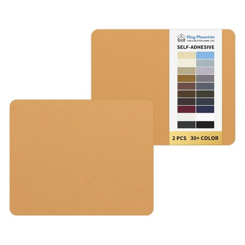 KING MOUNTAIN Canvas Repair Patch - 9 x 11 Inch Self-Adhesive Waterproof Fabric Patches (Light Brown) | 2 Pcs for Sofas, Tents, Furniture, Car Seats