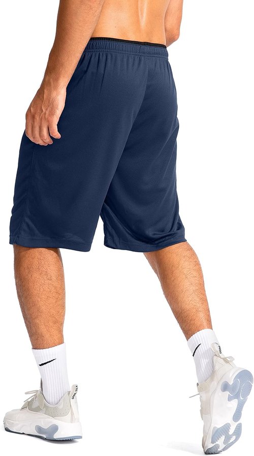 G Gradual Men's Basketball Shorts - Lightweight Quick-Dry 11" Athletic Shorts with Zipper Pockets