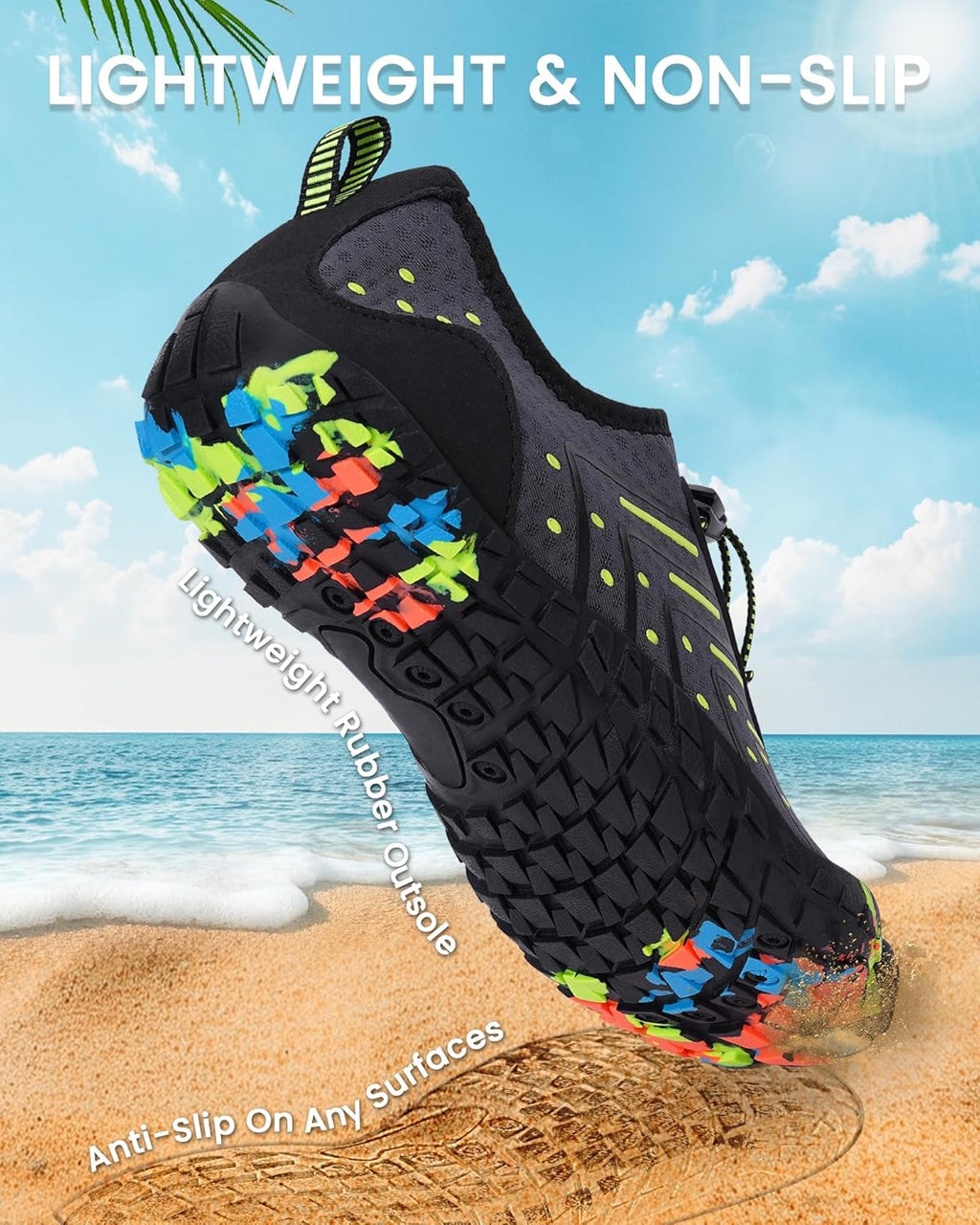 Skiennix Water Shoes - Quick-Dry Barefoot Aqua Socks for Men & Women | Ideal for Swimming, Beach & Hiking