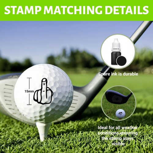 Jieyouhui Golf Ball Stamp Personalized Reusable and Waterproof Golfing Stamper Golf Ball Marking Tool to Identify Golf Balls for Golfers Golf Stamps for Golf Balls (4 Pack-36)