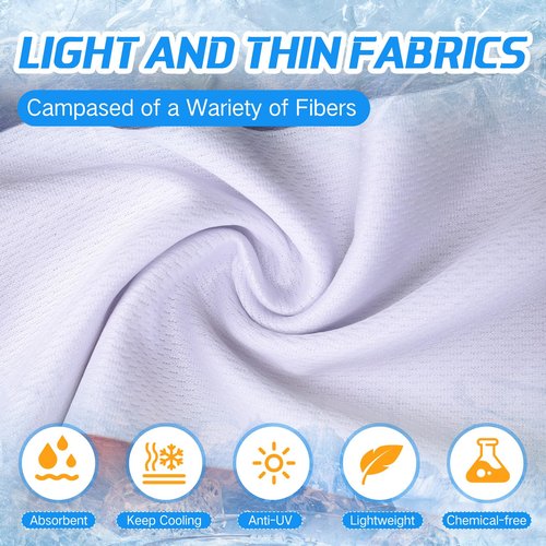 20 Pcs 4th of July Cooling Towel Bulk for Neck and Face 40 x 12 Inch Double Layer Microfiber Soft Breathable Sports Red White Blue Towels for Patriotic Independence Day Decor, Moisture Wicking Cold