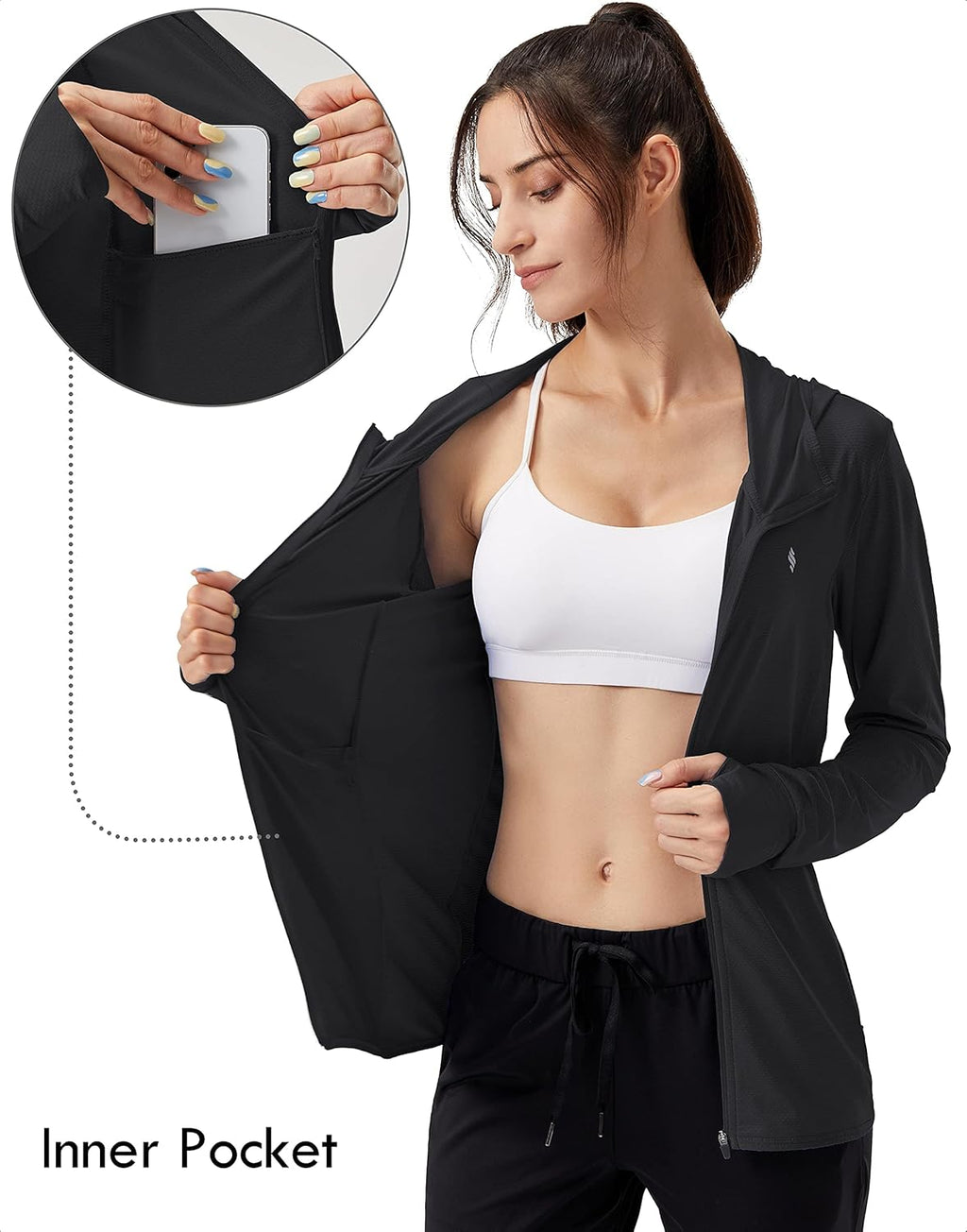 Soothfeel Women's Lightweight UPF 50+ Sun Protection Hoodie Jacket | Perfect for Hiking & Outdoor Activities