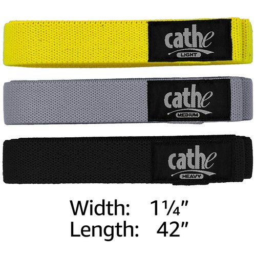 Cathe Extra Long Cloth Fabric Boss Resistance Bands for Taller People - If You are On The Taller Side (5' 6" to 6' Tall), These Longer-Length Elastic Boss Bands Will Be Your Perfect Choice