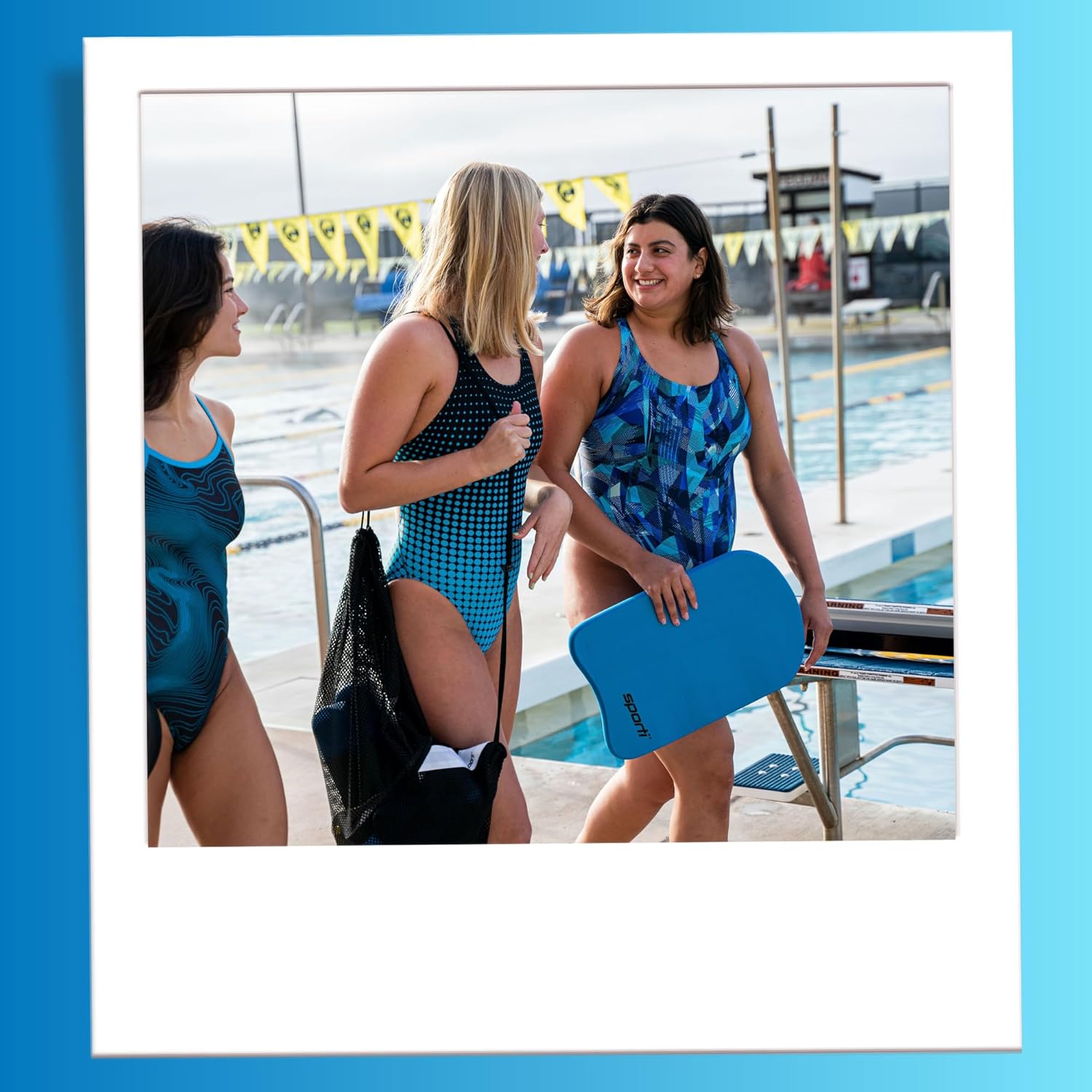 Sporti Mesh Drawstring Swim Bag - Lightweight Backpack for Swimmers | Ideal for Beach Use