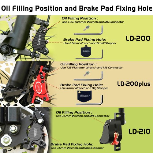 DYISLAND DYISALND Brake Bleed Kit for All Hydraulic Disc Brake Series Products，Including Mineral Brake Fluid and Installation Tools.