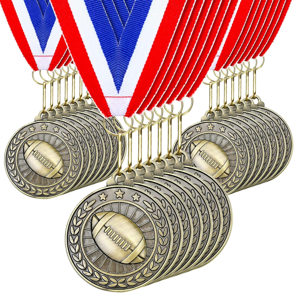 Remuuly Gold Sports Medals - 30 Pcs Bulk Set for Basketball, Soccer, Baseball & More | 2" Awards