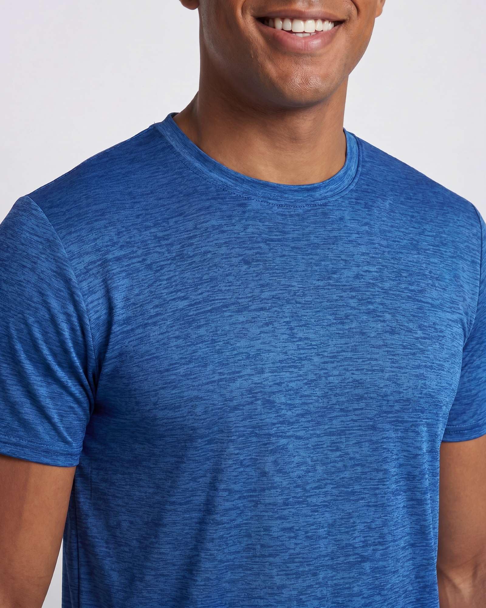 Real Essentials 5 Pack: Men's Dry-Fit Short Sleeve Crew Neck T Shirts Fitness Running Gym Workout Cool Exercise Athletic Tee, Set 2, Small