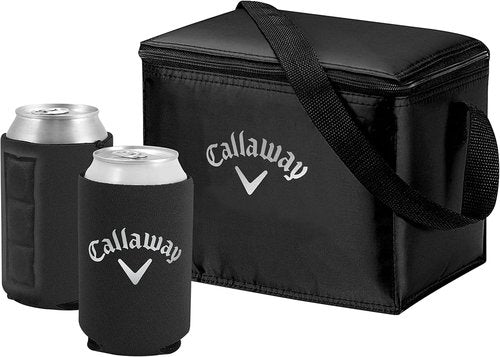 Callaway Soft Cooler Bag - Magnetic Can Cooler Gift Set | Stylish Black Design