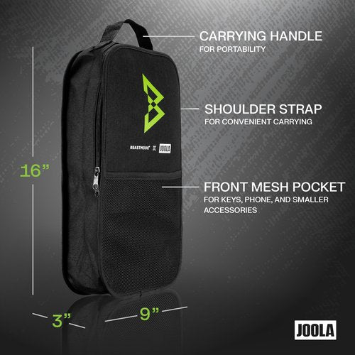 JOOLA Beastmode Pickleball Paddles Set of Two with Reinforced Fiberglass Surface and Honeycomb Polypropylene Core - Includes 2 Pickleball Rackets, 4 Pickleball Balls, and Carry Bag with Strap