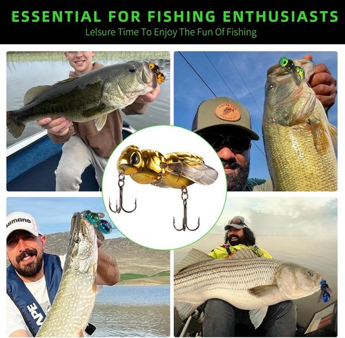 FONMANG Fishing Lures - 3-Piece Topwater Set for Bass, Walleye & Pike | 2.6in, 15g Freshwater & Saltwater