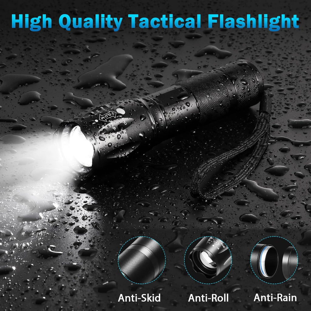 Skiennix 6-Pack LED Flashlights - High Lumens Tactical Design | 5 Modes for Home & Camping