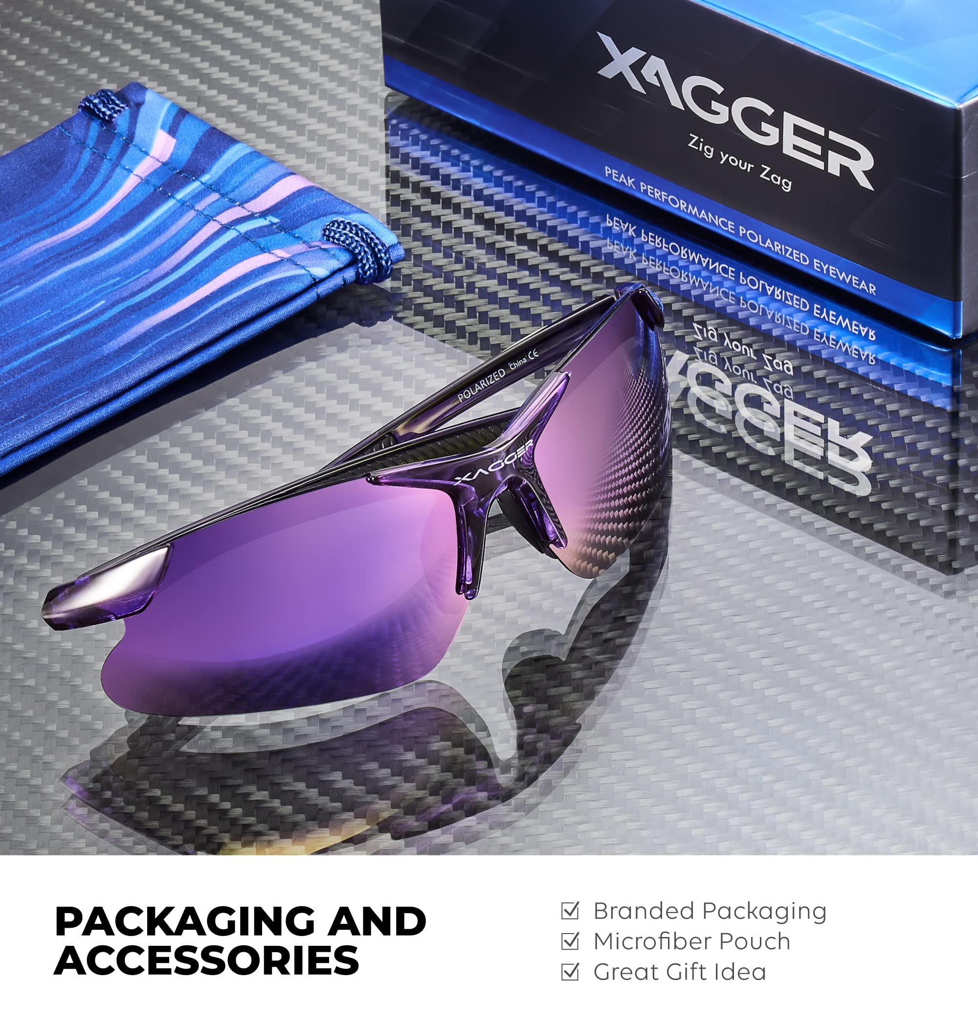 Xagger Kids Youth Polarized Sports Sunglasses for Boys Girls Baseball Softball Glasses TR90 Frame