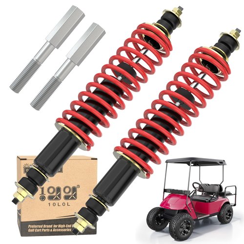 10L0L Golf Cart Shocks Absorber Front or Rear with Heavy Duty Coil Springs for EZGO Medalist TXT 1994+ Newer Gas & Electric Golf Carts, Replaces OEM# 76418-G01,70928-G01,70248-G01,70324-G01,76419-G01