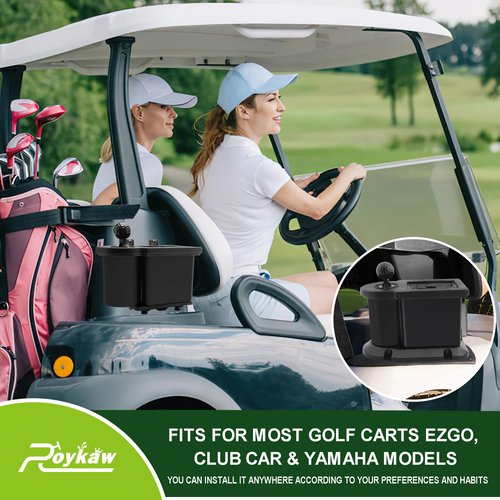 Roykaw Golf Cart Ball Washer and Cleaner,Golf Club Head Cleaner Compatible with EZGO Club Car Yamaha - Upgrade Club Car Precedent Bracket