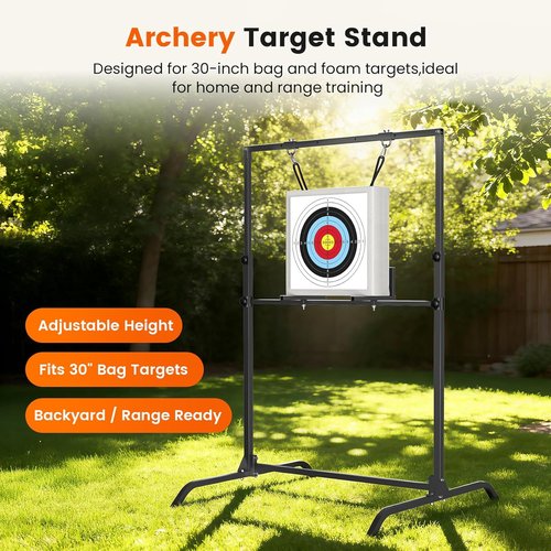 JY PERFORMANCE Archery Target Stand - Adjustable for 30-Inch Bag & Foam Targets | Indoor & Outdoor Use