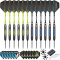 Professional Steel Tip Darts Set by Darts | 12 Metal Tips, 24 Flights & Accessories Included