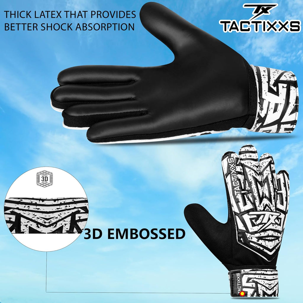 Skiennix Soccer Goalkeeper Gloves - Anti-Slip 4mm Latex Palm for Kids | Funky Design, Strong Grip