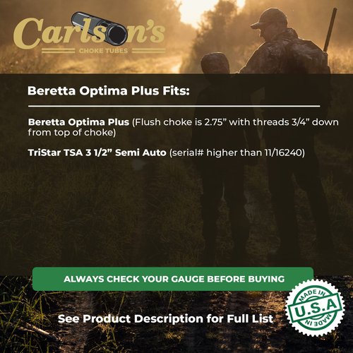 Carlson's Choke Tubes 12 Gauge for Beretta Optima Plus [ Improved Modified | 0.708 Diameter ] Blued Steel | Blued Sporting Clays Choke Tube | Made in USA