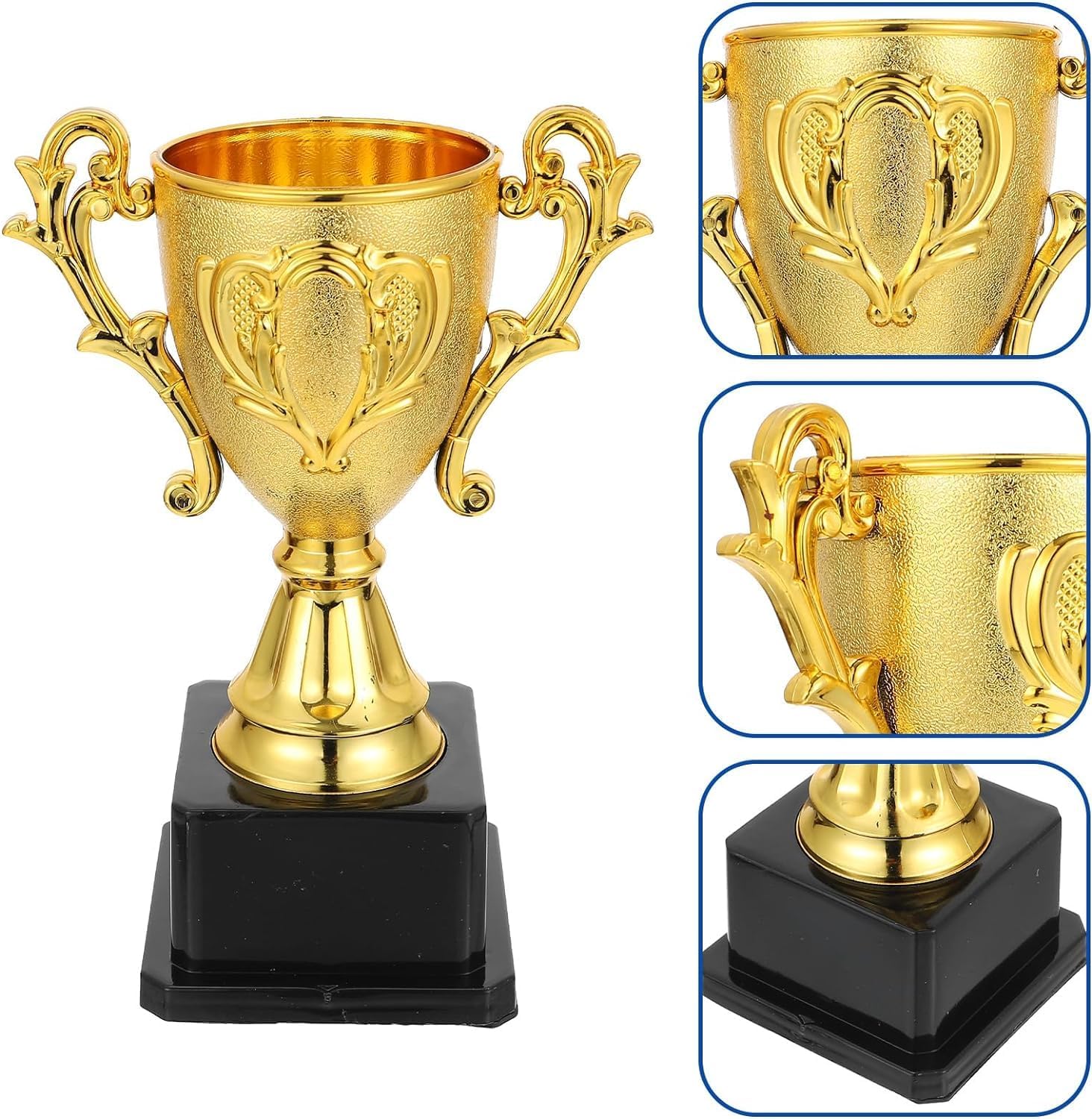 Premium Gold Plastic Trophy Cup Awards Ideal for Sports Tournaments Competitions and Parties