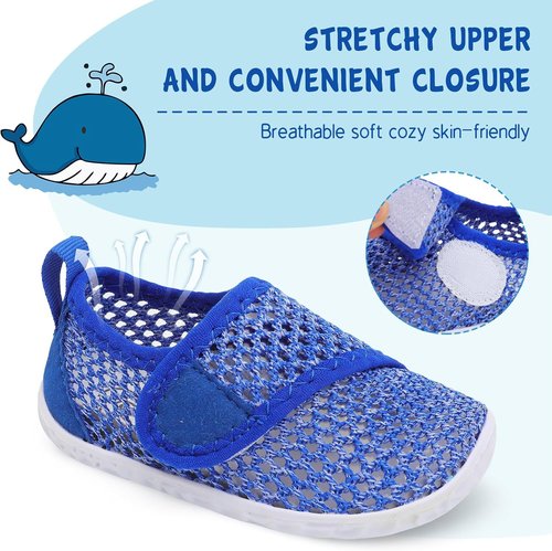 LeIsfIt Toddler Water Shoes Boys Girls Barefoot Aqua Socks Kids Breathable Quick-Dry Swim Shoes for Beach Pool Surf