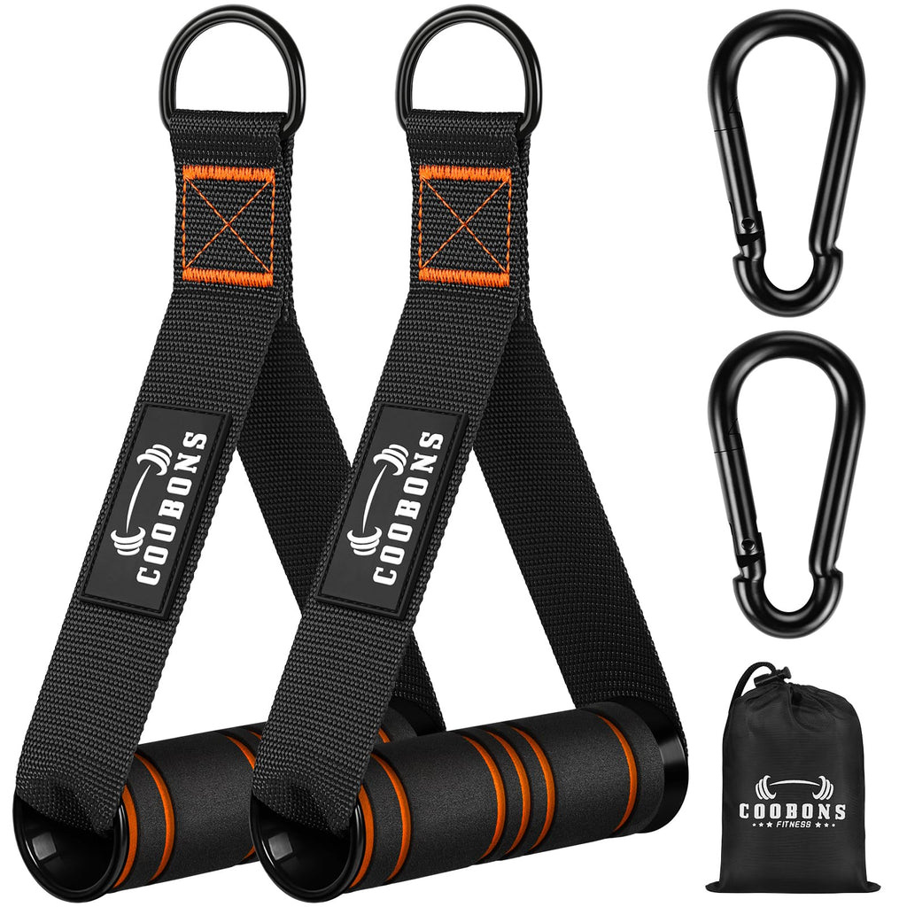 Heavy Duty Exercise Handles, Gym Cable Handles for Cable Machine Attachments, D Handle Cable Attachments, Handles for Resistance Bands, Workout Accessories, Fitness Equipment for Home Gym