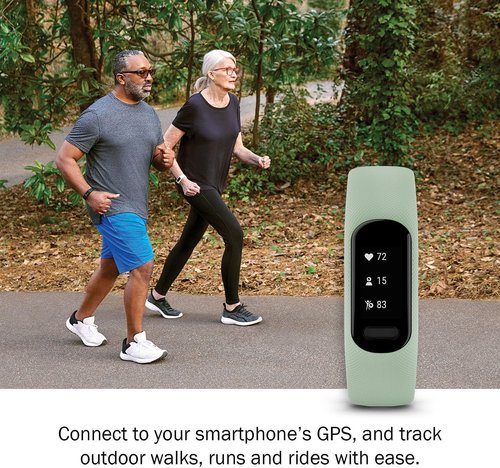 Garmin Vivosmart 5 Fitness Tracker - Long-Lasting Battery, Heart Rate & Sleep Tracking | Mint Color