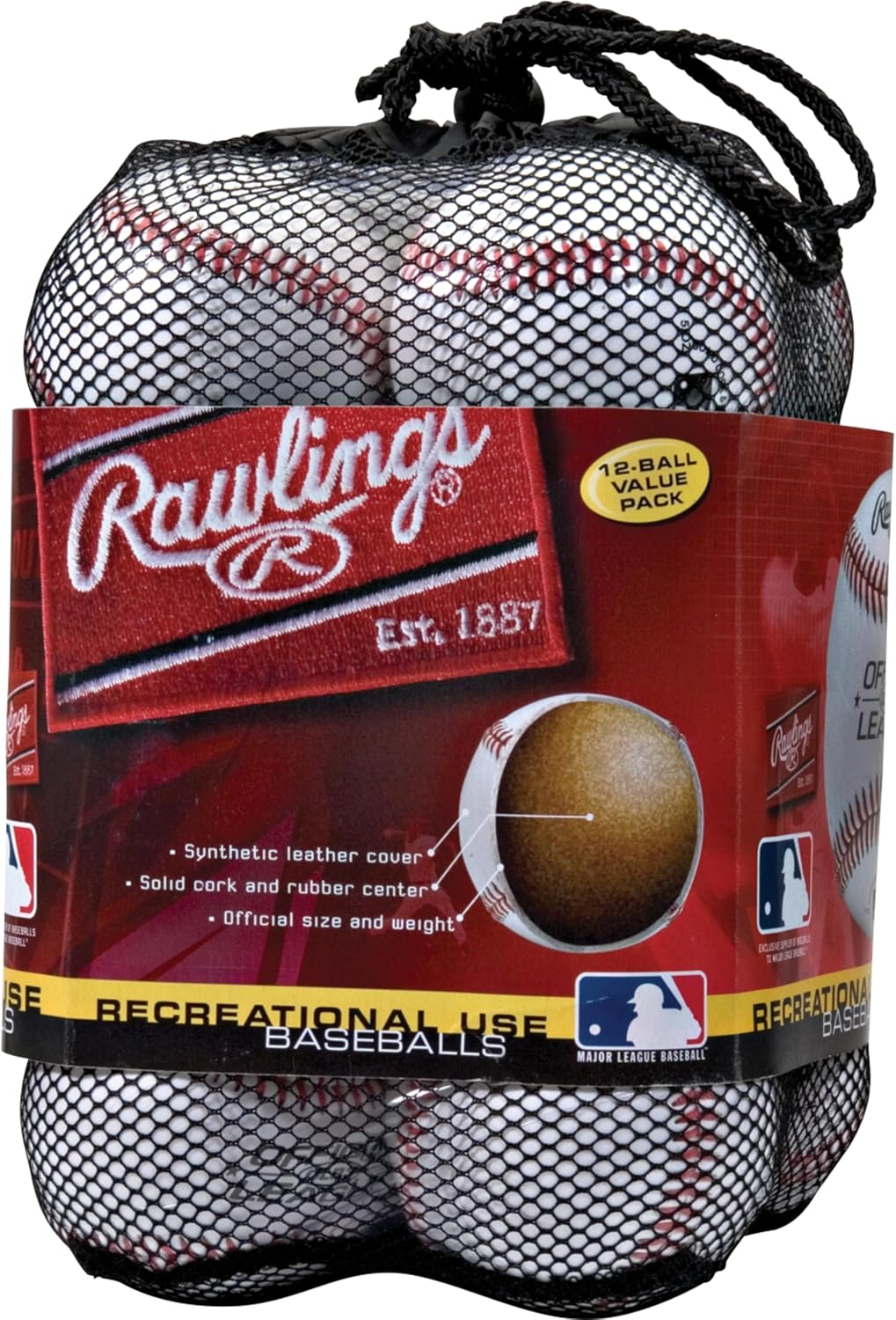 Rawlings Official League Baseballs - Youth Practice Balls | 12 Count Bag for Recreational Use