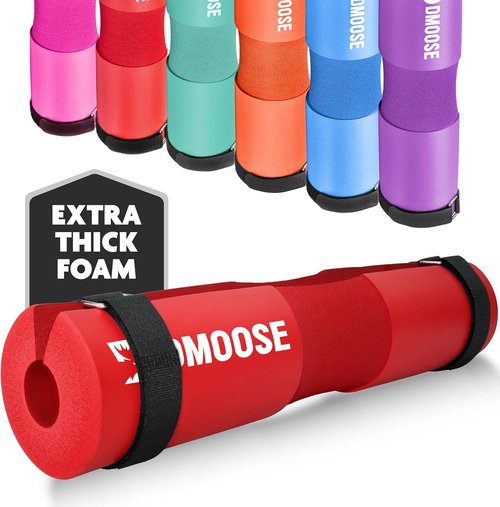 DMoose Fitness Barbell Pad - Non-Slip Thick Foam Cushion for Hip Thrusts & Squats | Fits All Olympic Bars