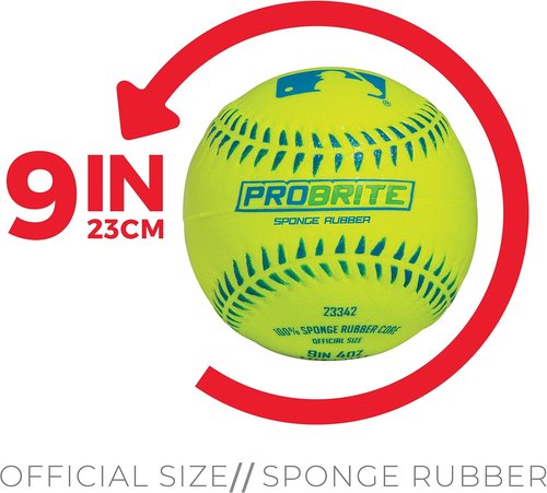 Franklin Sports - Pro Brite Neon Rubber Teeball - Youth Baseball & Softball | Indoor & Outdoor Play