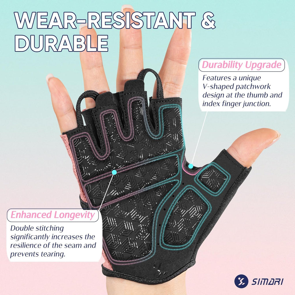 SIMARI Workout Gloves - Full Palm Protection & Strong Grip for Gym Training | Breathable & Cushioned