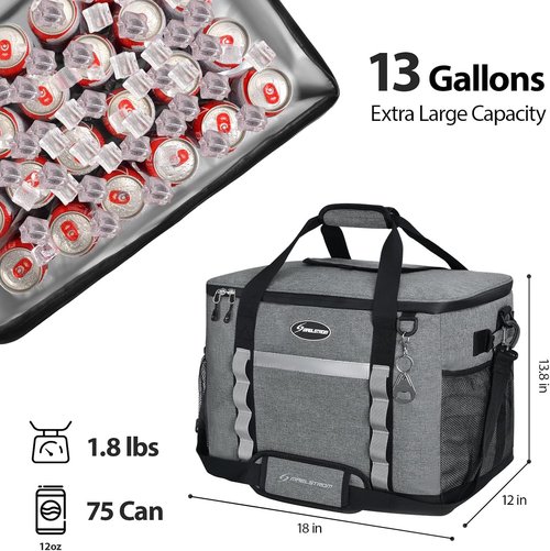 Maelstrom Collapsible Soft Cooler Bag - Leakproof & Portable Ice Chest for 35/55/75 Cans | Ideal for Beach, Camping & Road Trips